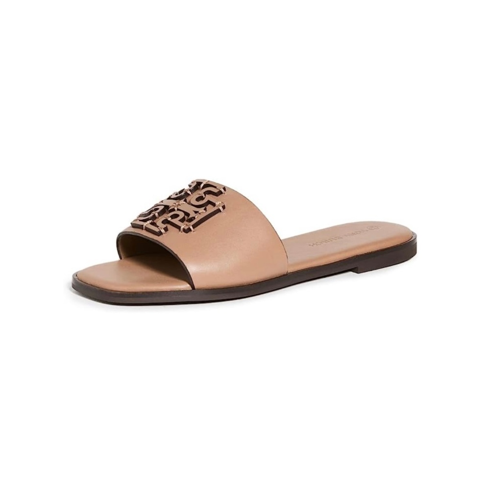 **NEW** Tory Burch Women's INES Slides Size 8.5  Color Almond Flour